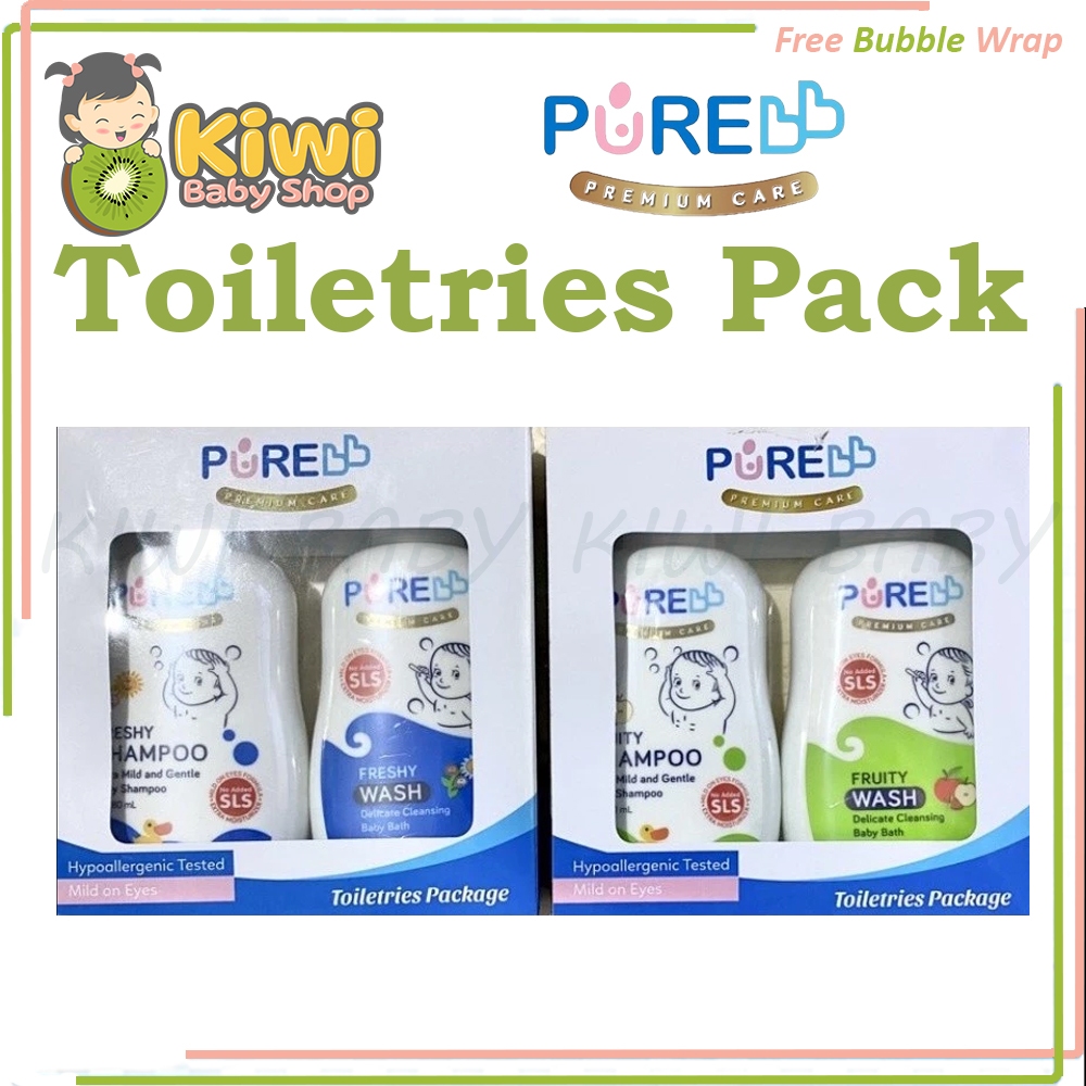 Pure BB Baby Travel Toiletries Pack Wash & Shampoo 80 ml