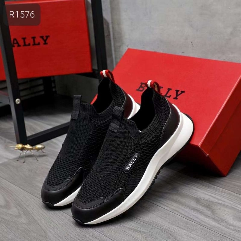 SEPATU SLIP ON BALLY788 LIST PUTIH SEPATU SLIP ON MULES BRANDED IMPORT MIROR