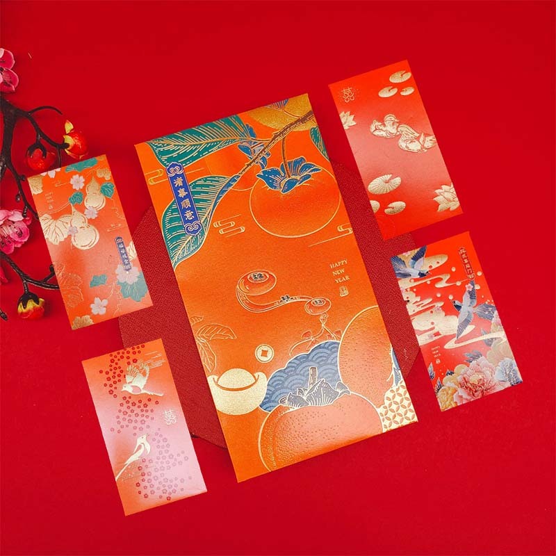 

6pcs Angpao Imut Angpao Imlek Amplop Chinese Red Envelopes Uang Premium Money Envelope Untuk Imlek Wedding, All Occasion