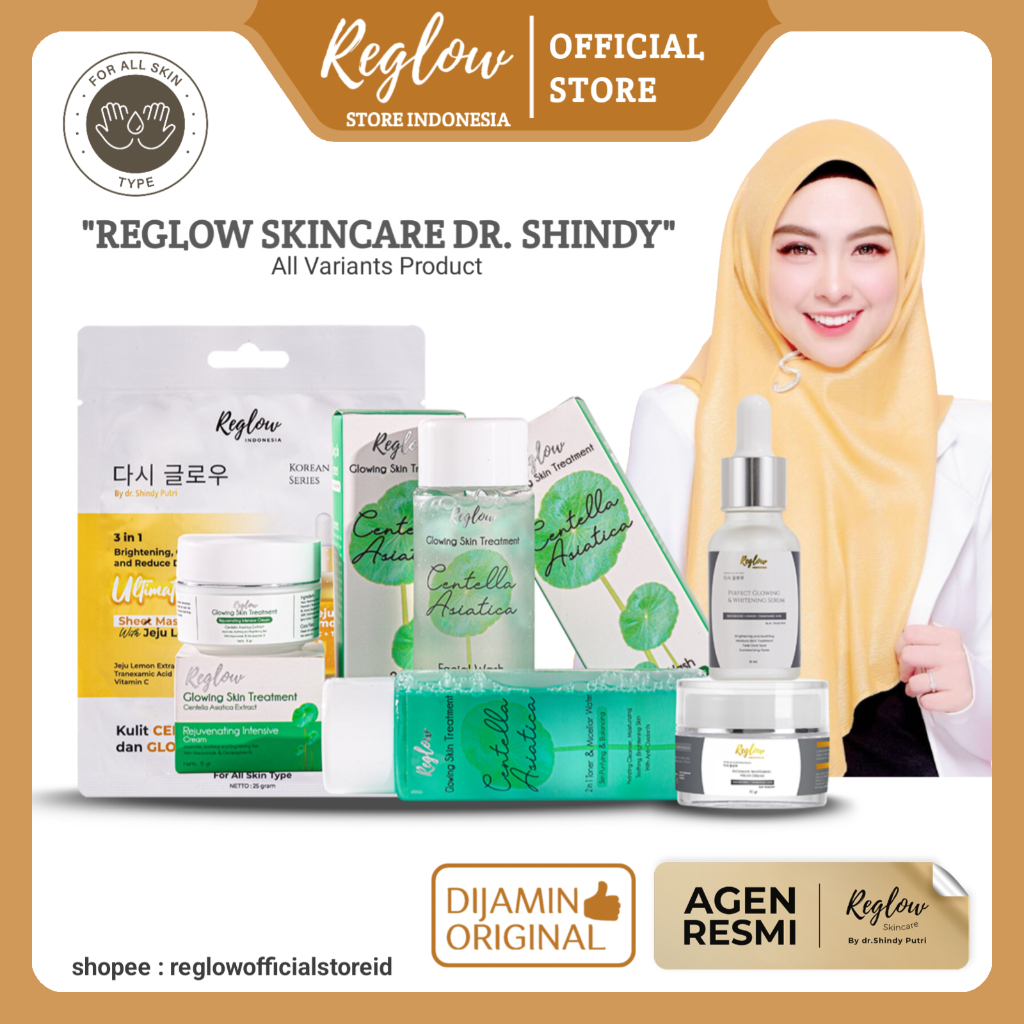 REGLOW DR SHINDY Paket Skincare Pemutih Wajah Glowing Bpom Original - Official Store Indonesia