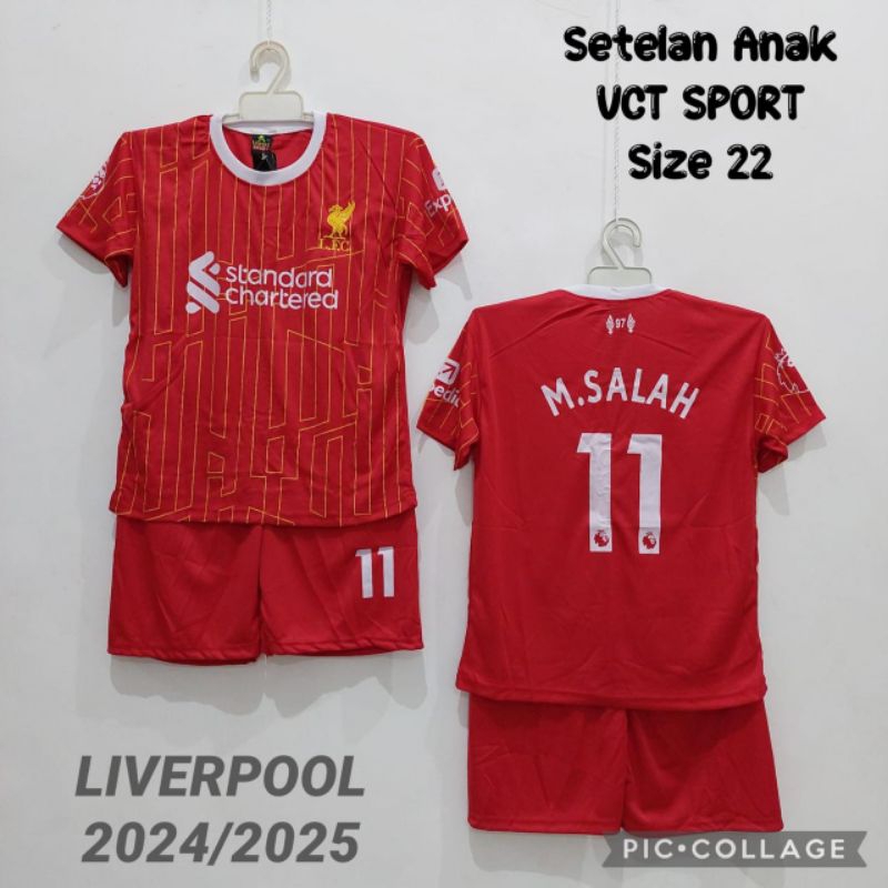setelan jersey bola anak warna merah terbaru