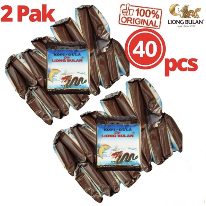 

Kopi liong plus gula asli bogor 2pack 40pcs 28 gr murah bisa cod Kopi liong bulan 2pak