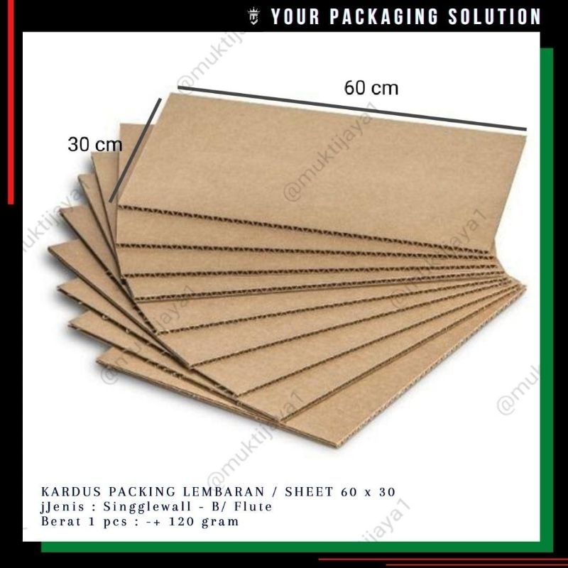 

Sheet Packing • 60x30cm • Kardus/ Karton Lembaran