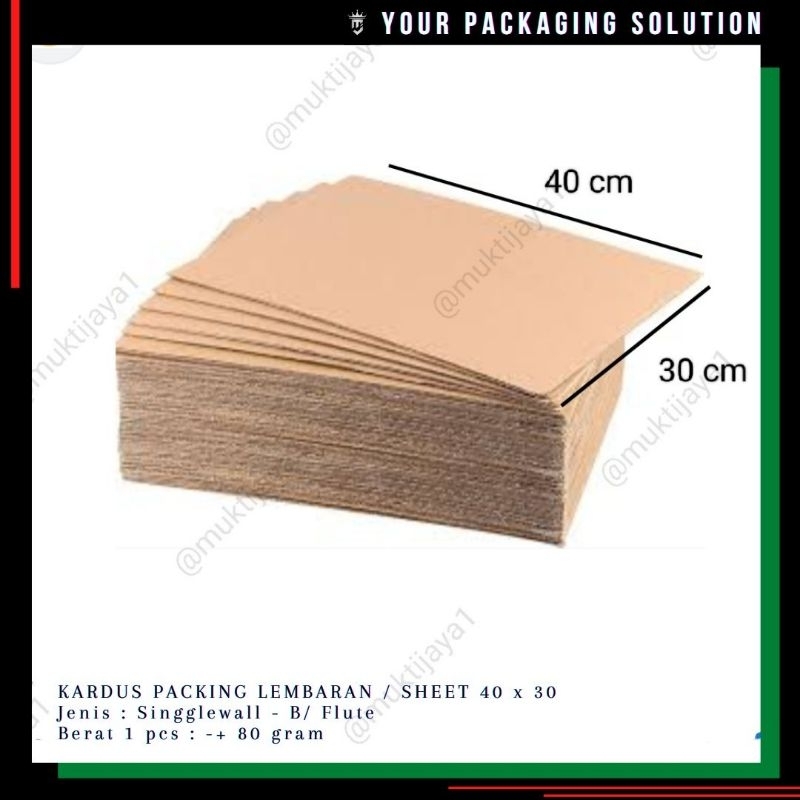 

Sheet Packing • 40x30cm • Kardus/ Karton Lembaran