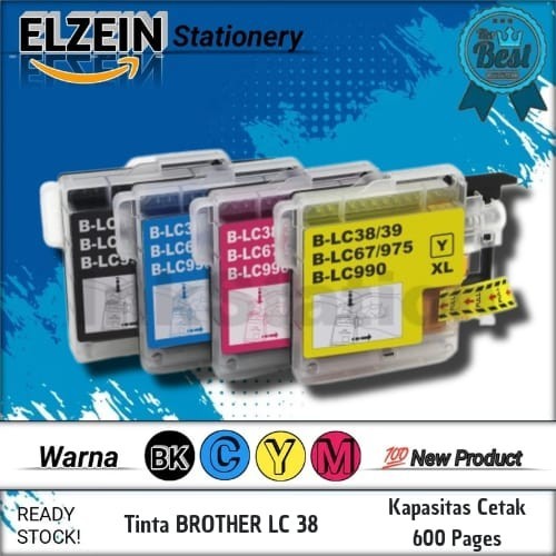 Cartridge Tinta Compatible Brother LC38 LC 38 Printer BROTHER DCP 145C, 163C, 165C, 185C, 195C, 197C