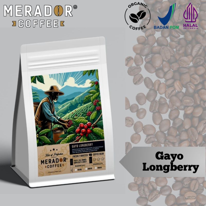 

[Merador Coffee] KOPI GAYO ACEH jenis kopi GAYO LONGBERRY (646) 100% Origin Coffee