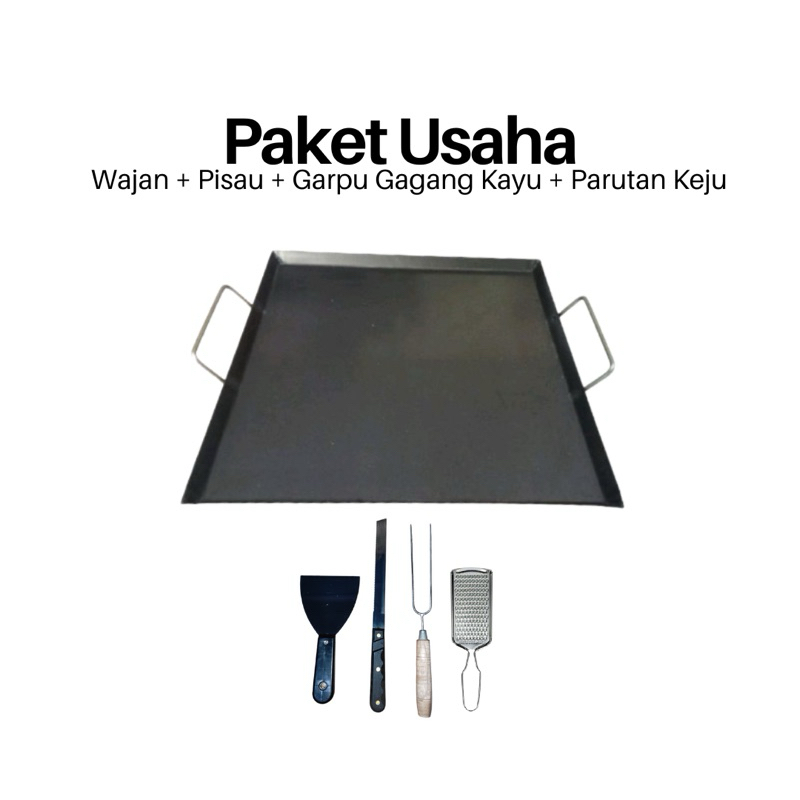 PAKET USAHA ROTI BAKAR / WAJAN ROTI BAKAR / TEFLON ROTI BAKAR / WAJAN DATAR / WAJAN ROTI BAKAR BAJA 