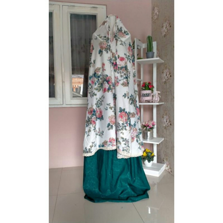 Mukena Jumbo Atwah Rheini Embos Katun jepang