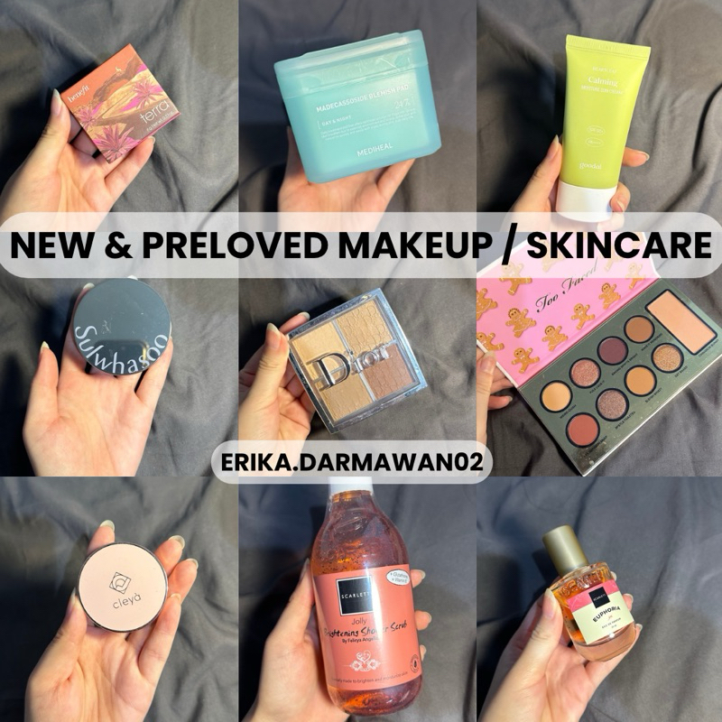 NEW & PRELOVED SKINCARE, MAKEUP, BLUSH, SETTING SPRAY, SUNSCREEN, EYESHADOW BENEFIT TOO FACED DIOR P