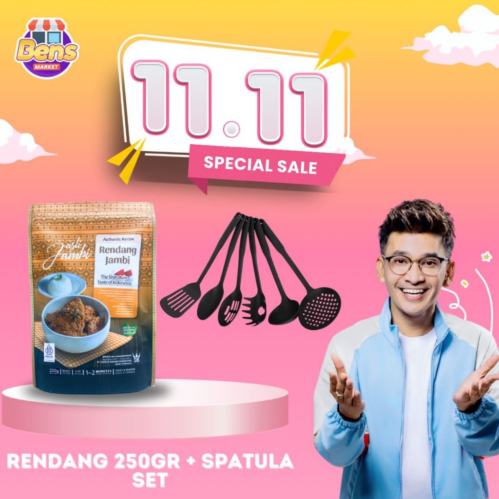 

Bundling Rendang Jambi 250gr + Spatula Set By Bensmarket