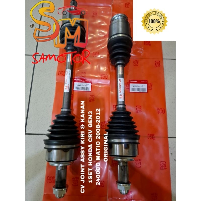 Cv joint assy As roda depan kiri & kanan 1set Honda CRV GEN3 2.4 matic 2008-2012 Original