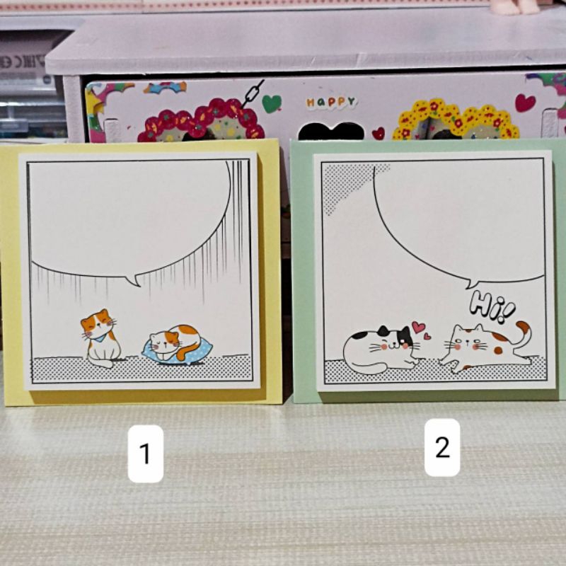 

[25pcs/ Ada Lem] Sticky Note Dialog/ Notepad Memopad Lucu Catatan Cute Dog Cat Aesthetic
