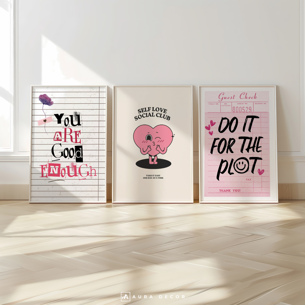 Hiasan Dinding Aesthetic Baby Blue Pastel | Hiasan Dinding Dekorasi Kamar Cewek Lucu Kawaii | Hiasan