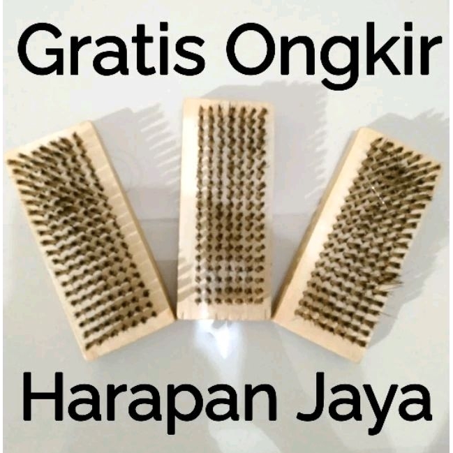 Sikat Kayu Persegi Kawat Emas Kuningan / Tembaga Per Lusin ( ISI 12 PCS )