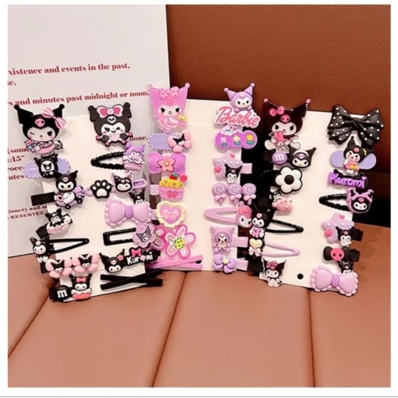 Omah Prabot - 14 Pcs Jepitan Rambut Anak Jepit Rambut Sanrio Jepit Rambut Kuromi Jepit Rambut Korea 