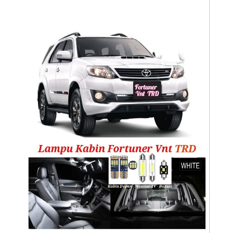 Lampu Kabin Fortuner Vnt TRD Led plafon bagasi 1set mobil