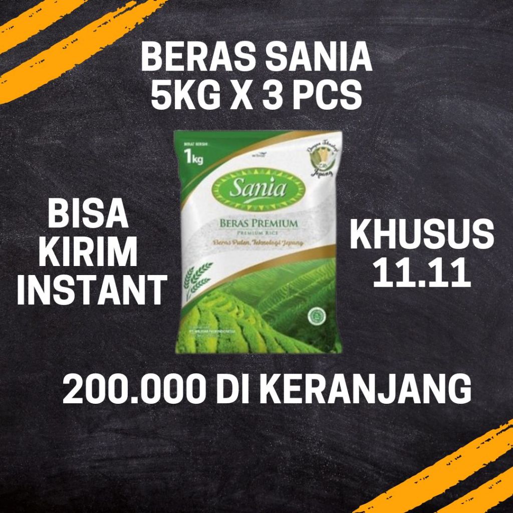 

SANIA BERAS PREMIUM 5KG BISA KIRIM INSTANT