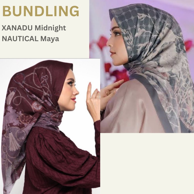 [Diskon Shopee Video][BUNDLING] Buttonscarves XANADU Midnight Buttonscraves NAUTICAL Maya Lawasan Or