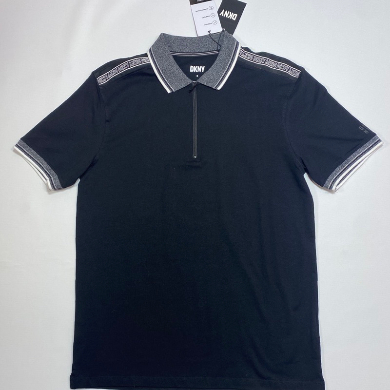 DKNY Polo Hitam Print
