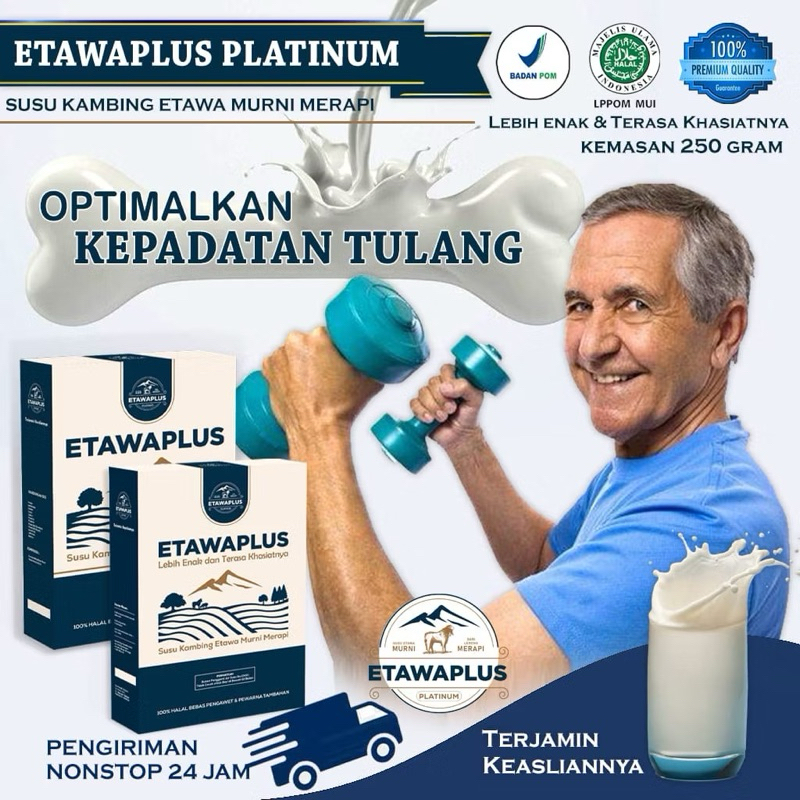 

ETAWAPLUS PLATINUM KOLOSTRUM/ SUSU KAMBING ETAWA / ETAWA / PLATINUM / ETAWAKU PLATINUM / SUSU PENINGGI BADAN/ PENAMBAH VITALITAS / SUSU KAMBING