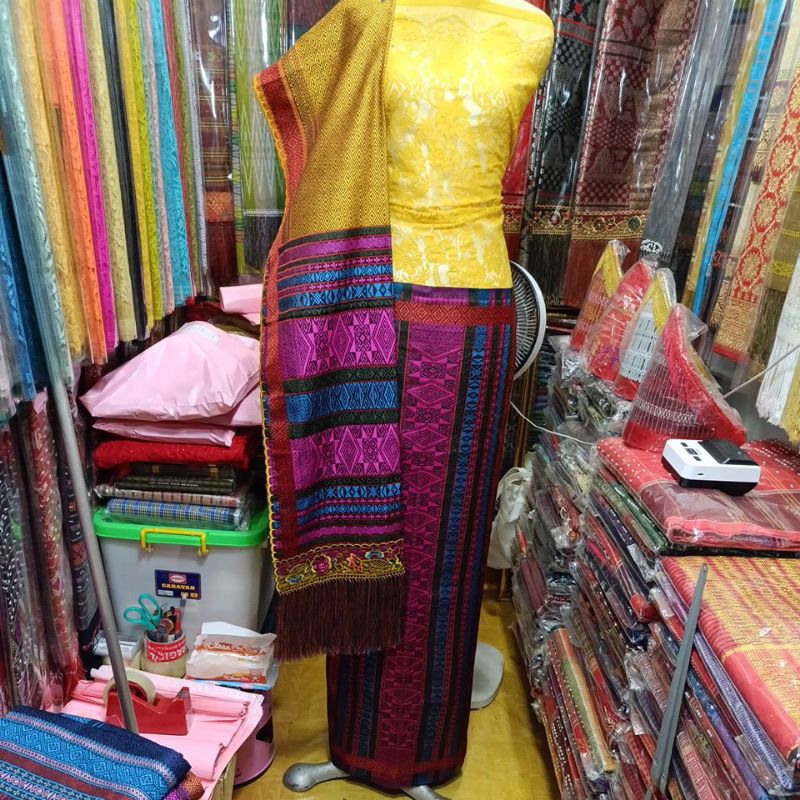 SONGKET PALEMBANG Motif Tumtuman +Semi Songket Tumtuman Bordir