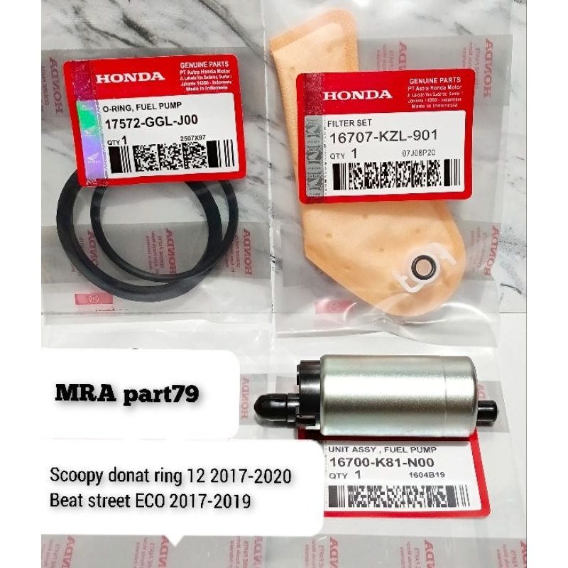 Rotak Fuel yang K81+Filter fuel pump KZL+Oring GGC Scoopy ring 12 donat Beat street ECO th (2017-202