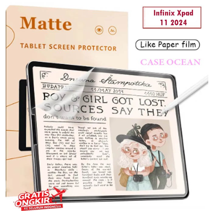 Infinix X Pad XPad 11" Tab Tablet 11 Inch 2024 Wifi Anti Gores Paper Paperfeel Like Drawing Screen G