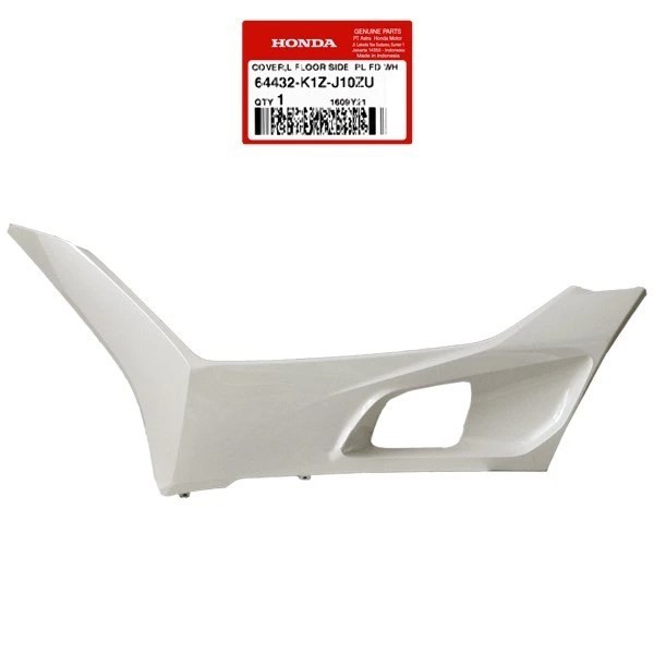 Cover Dek Lantai Kiri Putih Honda PCX 160 K1Z - 64432K1ZJ10ZU