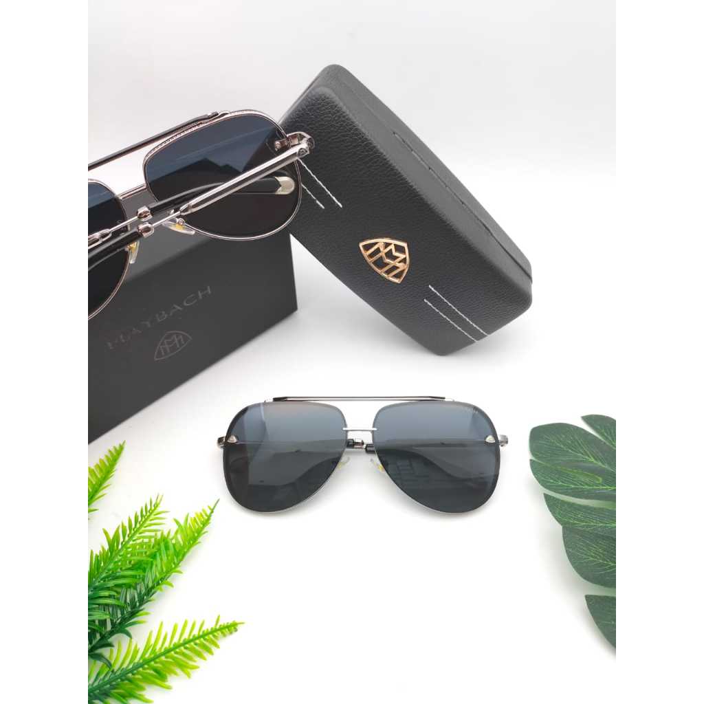 KACAMATA READY NEW MAYBACH 72272 LENSA CLEAR HITAM FRAME SILVER HITAM BEST SELLER