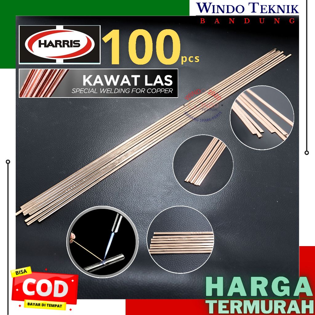 KAWAT LAS AC TEMBAGA PIPA AC KULKAS | KAWAT PERAK LAS TEMBAGA WELDING BRAZING ALLOY HARRIS 100PCS