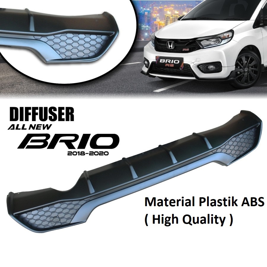 DIFFUSER BRIO RS 2019 SPOILER BUMPER BELAKANG ALL NEW BRIO