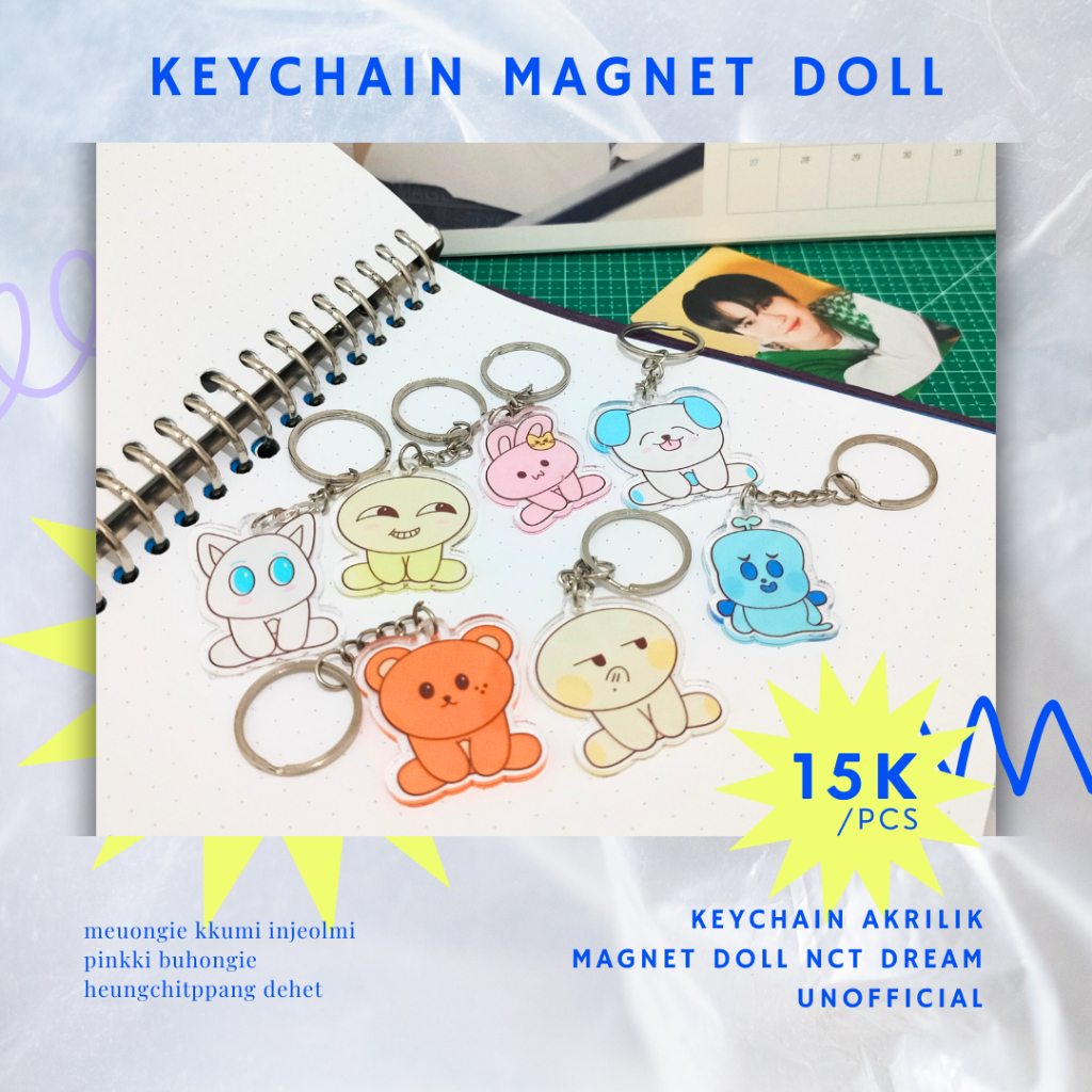NCT DREAM MAGNET DOLL FANMADE KEYCHAIN UNOFFICIAL