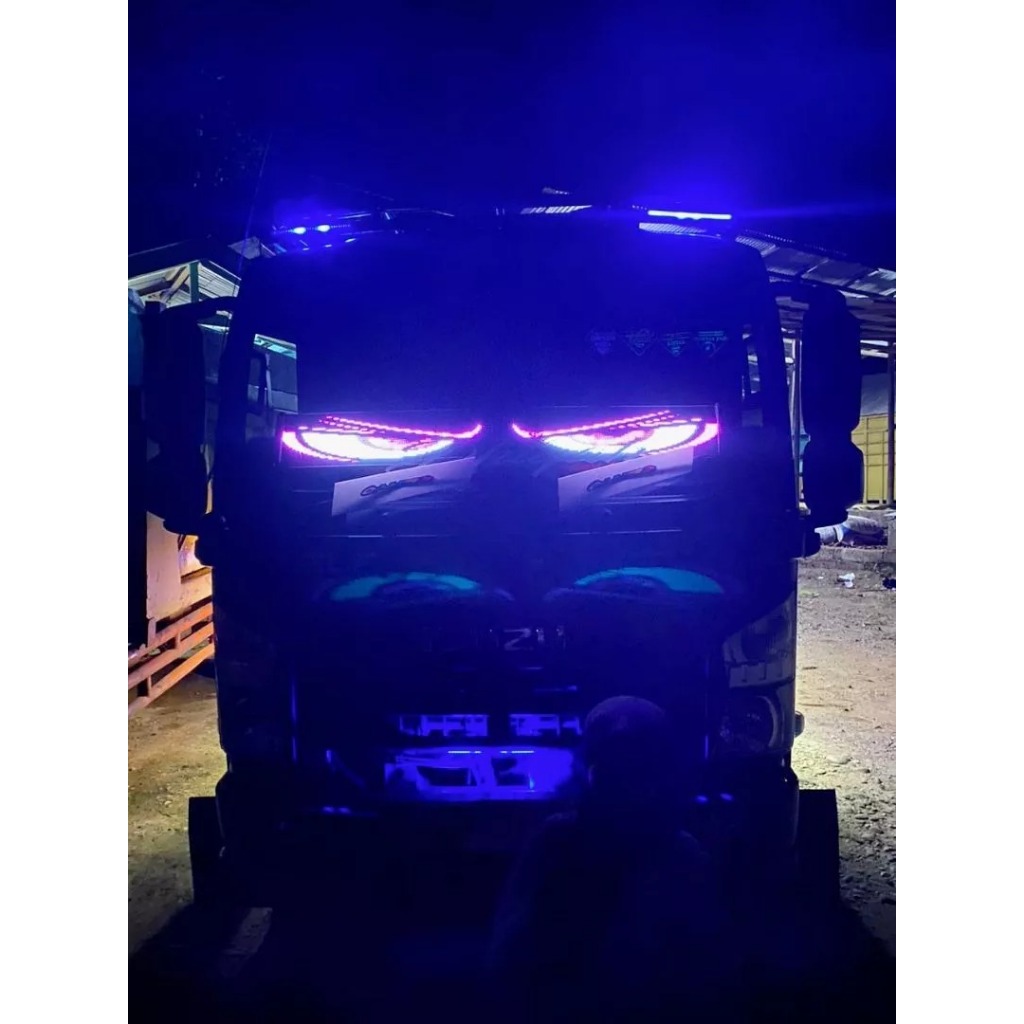 RUNNING ANIMASI MATA UKURAN 150CM FLEKSIBEL 12V/24V Strip Mobil LED / Strip Lampu Hias Mobil Flexibl