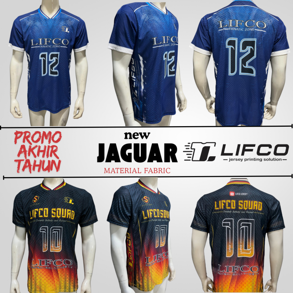 LIFCO JERSEY VOLLEY [HARGA PROMO AKHIR TAHUN] SERIES JAGUAR  FABRIC (TDK BISA CUSTOM NAMA)