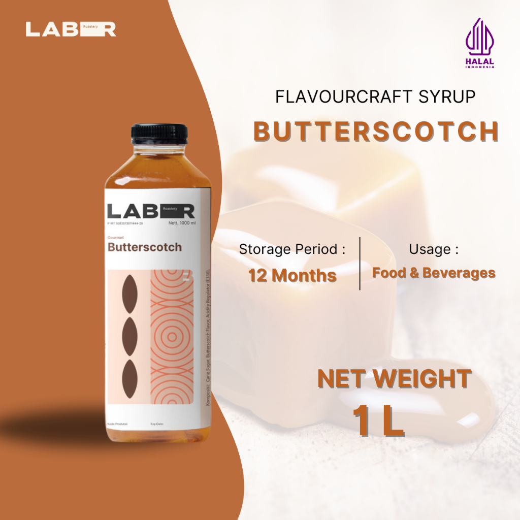 

LABR Butterscoth Syrup (Sirup Butterscotch) 1L