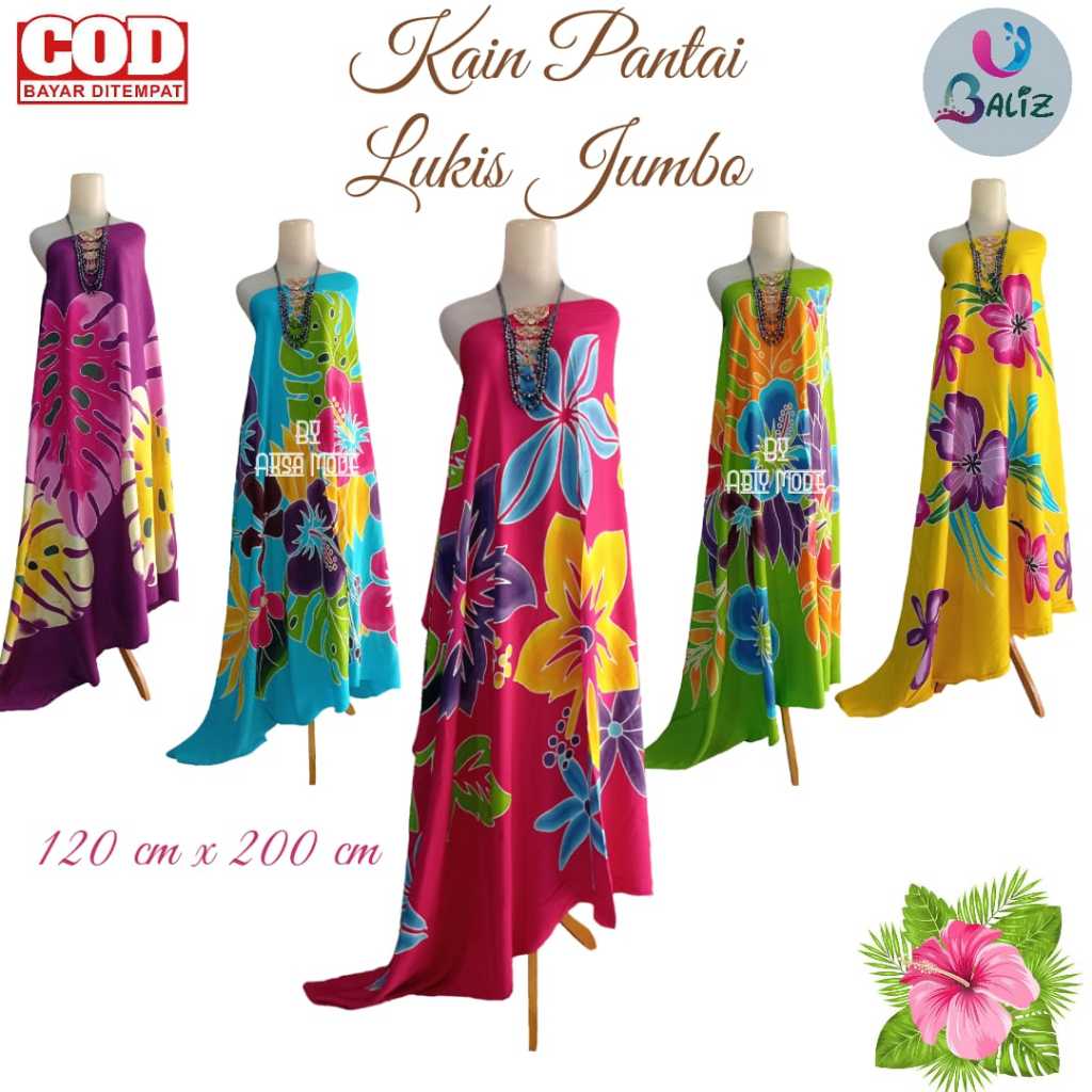 kain pantai motif bunga jumbo - kain pantai export - kain pantai export - sarung pantai - kain panta