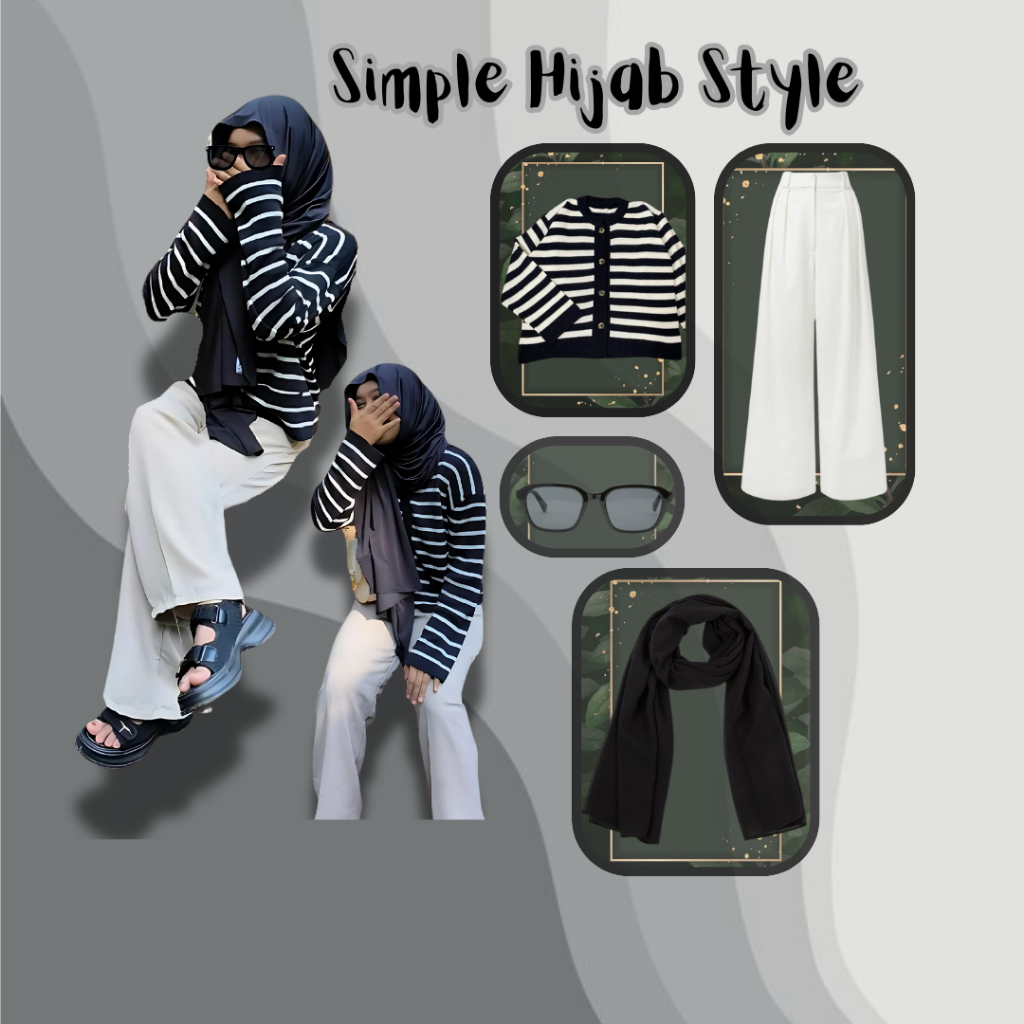 One Set Wanita Kekinia(outer wanita+kulot highwaist premium+pashmina ceruty+kacamata hitam)