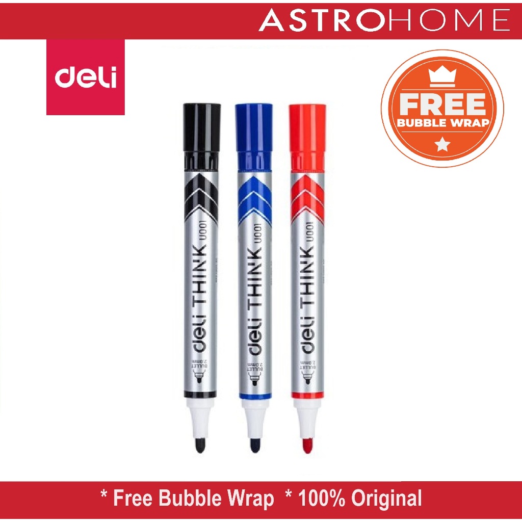 

Spidol Papan Tulis Deli Dry Erase Marker Spidol Whiteboard Marker THINK EU00120 Hitam EU00130 Biru EU00140 Merah