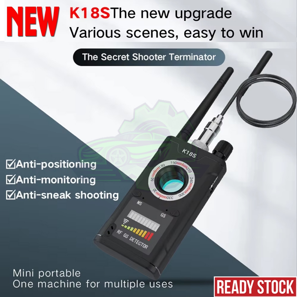 K18S GSM Signal Detector Anti Lacak Spy Car GPS Bug Detector RF Detector K18 S Anti Sadap Suara