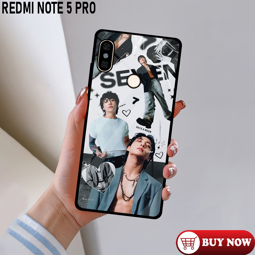 [KS01] Case Glossy XIAOMI REDMI NOTE 5 PRO  Casing Kilau Pic HD Motif JUNGKOOK BTS | Case Kekinian M