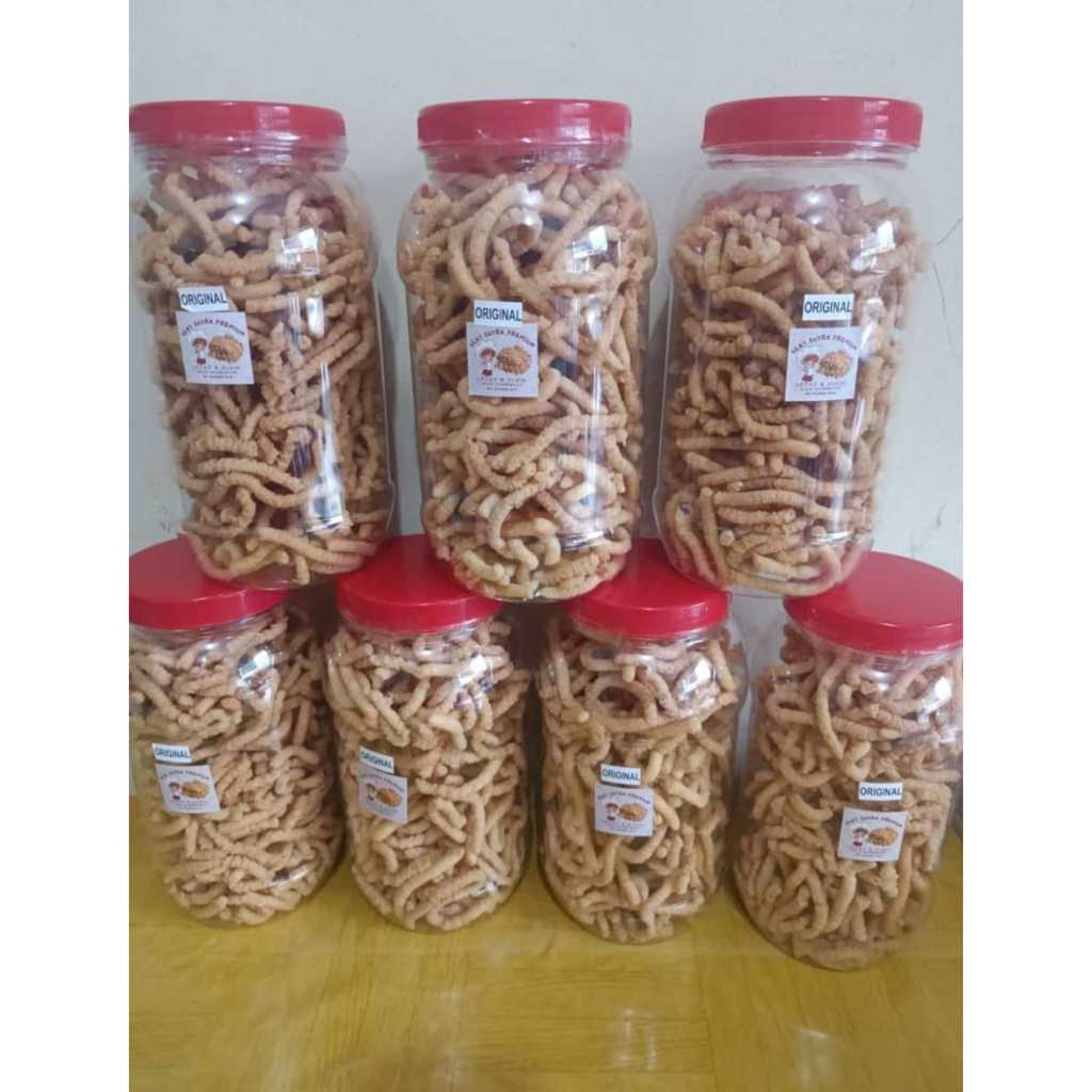 

Camilan Ulat Sutra Kerupuk Gurih Renyah 400 gr