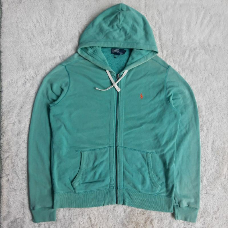 hoodie zipper ralph lauren hijau tosca