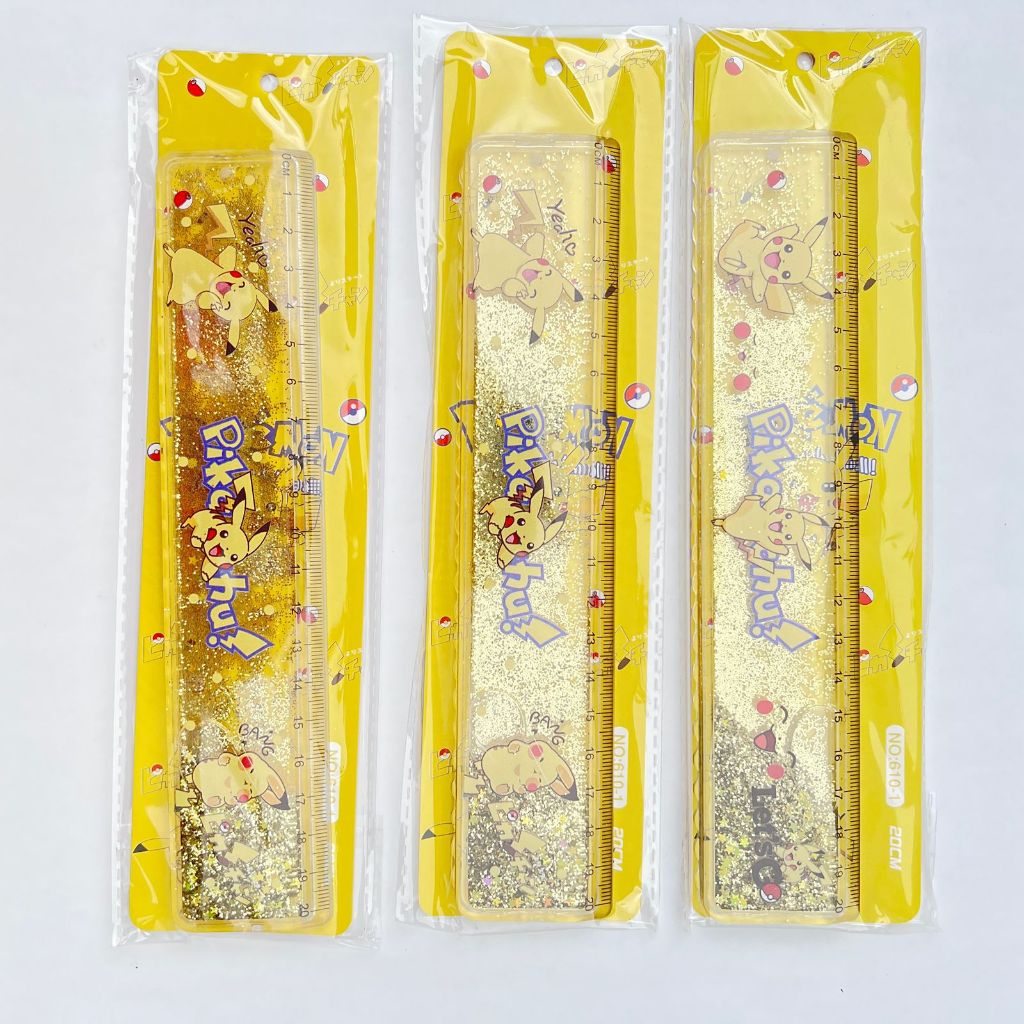 

Ay00! PAKET KOMBO Penggaris Air PIKACHU + Pensil Isi 12 PCS PIKACHU untuk Anak Cowok Lucu/ Alat