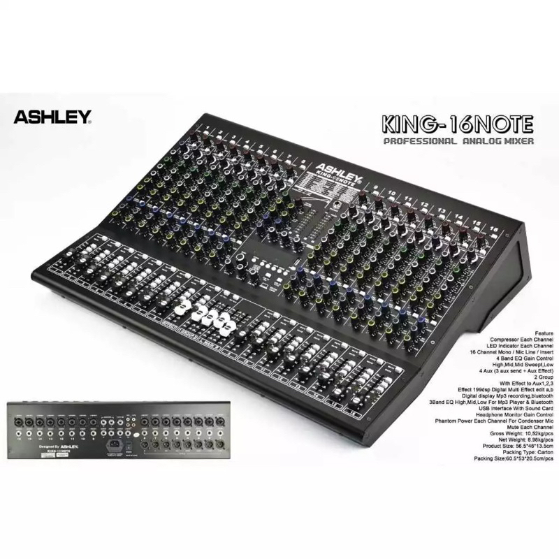 Mixer ashley king 16 note original Ashley King 16 channel