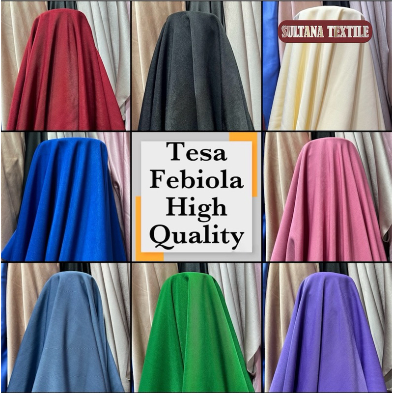Kain Polos Tesa Febiola // kain Seragam // kain Sekolah //  Febiola High Quality Premium