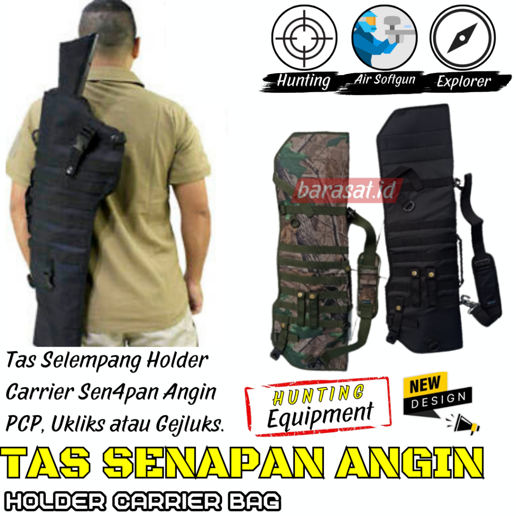 Tas PCP Semi Bullpup Holder Carrier Kantong Sarung Sanapan Angin Airsotgan Untuk Semua Jenis dan Mer