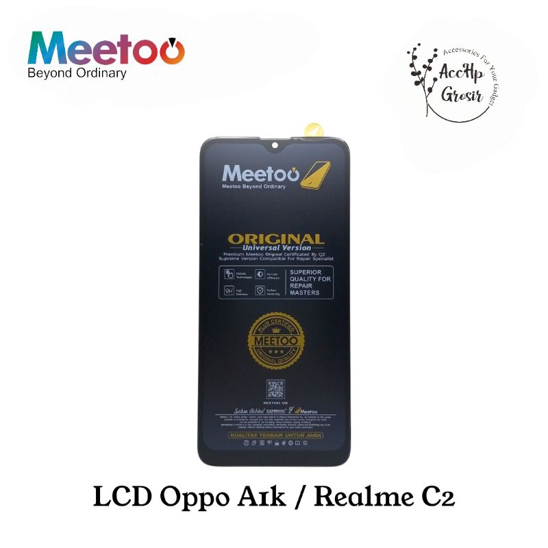 LCD Touchscreen OPPO A1K / Realme C2 Meetoo Black Original Lcd A1K Realme C2