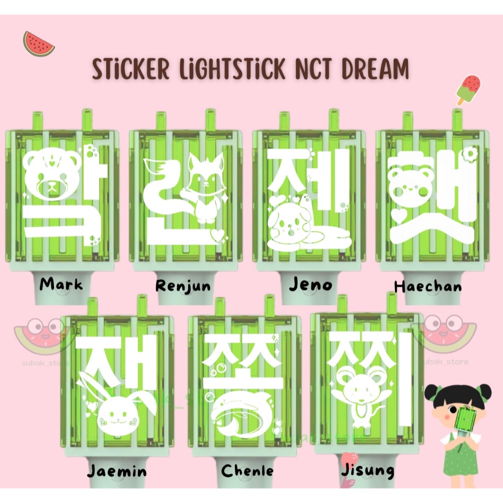 NCT DREAM NCT 127 HOLO STICKER LIGHTSTICK NEOBONG DECO