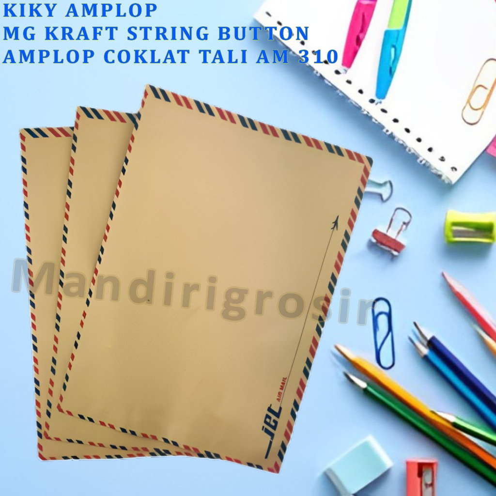 

Amplop Coklat With Tali * Kiky * Amplop Kancing Tali Kraft Mg 310 * Uk.25x35cm