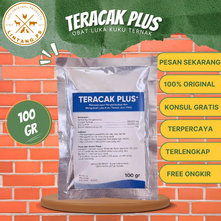 Teracak plus 100gr - Obat kuku sapi PMK - obat kuku untuk hewan ternak